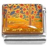 CT7422 Red Leaf Tree Dark Sky Italian Charms