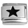 CT7526 Black Star Italian Charm.