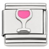 CT7555 Pink Cocktail Drink Glass Italian Charm