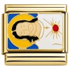 CT7761 Jesus Image Gold Italian Charm.
