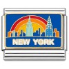 CT7771 New York Skyline Rainbow Italian Charm