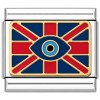 CT7781 Eye United Kingdom Flag Great Britain Tree Italian Charm