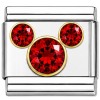 July Mouse Ear Birthstone Italian Charm
