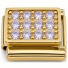 CT7803 Bling Pattern Gold Base Italian Charm