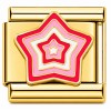 CT7904 Red Stars Gold Italian Charm