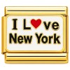 CT7916 I Love New York Gold Italian Charm