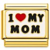 CT7918 I Love My Mom Gold Italian Charm