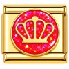 CT7929 Crown Glitter Gold Italian Charm