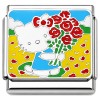 CT7966 Hello Kitty Red Flowers Italian Charm