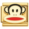 CT7988 Monkey Face Gold Base Italian Charm