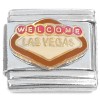 CT8091 Welcome Las Vegas Sign Italian Charm