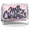 CT8253 Merry Christmas on Rosegold Italian Charm