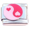 CT8262 Yin Yang Hearts Red Pink Italian Charm