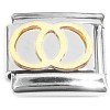 CT8303 Gold Bands Wedding Rings Italian Charm