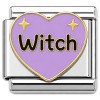 CT8806 Witch Heart Purple Italian Charm