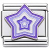 CT8870 Purple Star Burst Layers Italian Charm