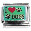 CT9930 I Love Dogs Blue-Green Italian Charm