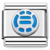 R828blue Cute Blue Volleyball Italian Charm