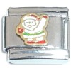 T3096 Christmas Santa Waving Italian Charm