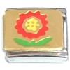 T3151red Flower in red Red Italian Charm