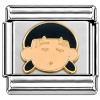 T3286 Drowsy Face Italian Charm /