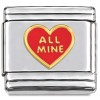 T3626red All Mine Red Heart Italian Charm