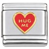 T3629red Hug Me Red Heart Italian Charm