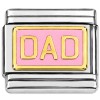 T395pink Dad Pink Italian Charm