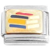 T490 Stack of Books Colorful Italian Charm