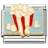 T901 Popcorn Bucket Red White Italian Charm