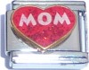 CT9009 Mom on Red Heart Italian Charm