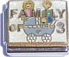 CT9094 Family of 3 on White Italian Charm