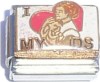CT9117 I Love My Kids on White Italian Charm