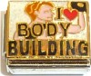 CT9245 I Love Body Building Italian Charm