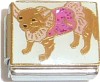 CT9332 Dog Pink Outfit Italian Charm