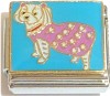 CT9334 Dog in Pink Italian Charm