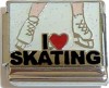 I Love Skating Italian Charm