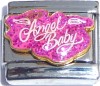 CT6108 Angel Baby on Pink Italian Charm