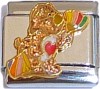 CT6195 Tender Heart Bear Glitter Italian Charm