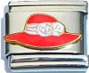 CT6275 Fancy Red Hat Italian Charm