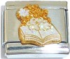 CT6544 Book with Sparkle Glitter Italian Charm