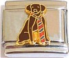 CT6623 Dog with Tie Italian Charm