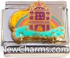 CT6615 Smile Face Wizard Hat Italian Charm.