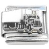 CT9821 Black Semi Truck Italian Charm