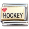 CT9849 Heart Love Hockey Italian Charm