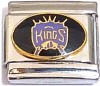SP9531 Sacramento Kings with Gold Trim Italian Charm