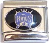 SP9532 Sacramento Kings with Silver Trim Italian Charm