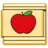 TG2006 Red Apple Fruit Gold Value Italian Charm