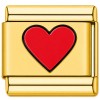 TG2016 Red Heart Love Gold Value Italian Charm