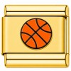 TG2018 Brown Basketball Sports Gold Value Italian Charm